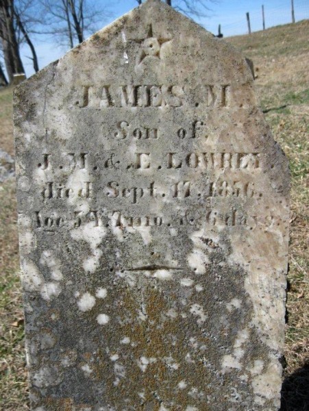 James M. Lowrey stone
Rock Spring Cemetery (2011)