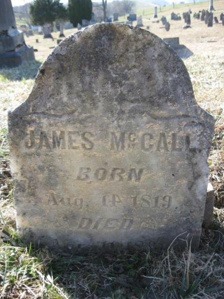 James McCall stone
Rock Spring Cemetery (2011)
