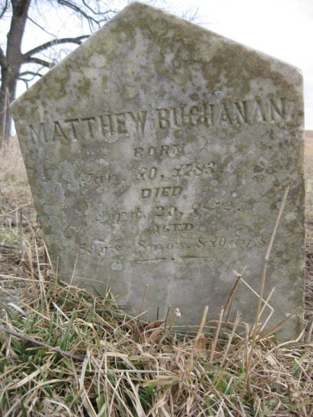 Mathew Buchanan stone
Buchanan Cemetery (2010)
