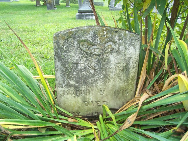 Job Clark stone
Bethel Cemetery (2010)