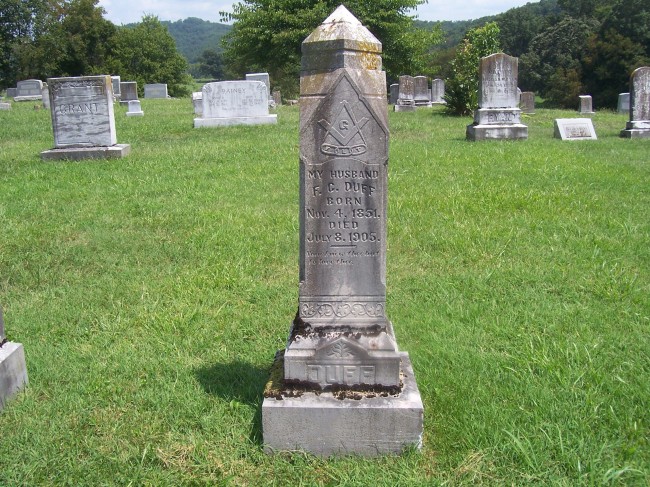 Francis Catron and Rhoda (Clark) Duff monument (Francis' side)
Bethel Cemetery (2010)